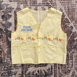 Vintage Mayfair Yellow Baby Button Down Top